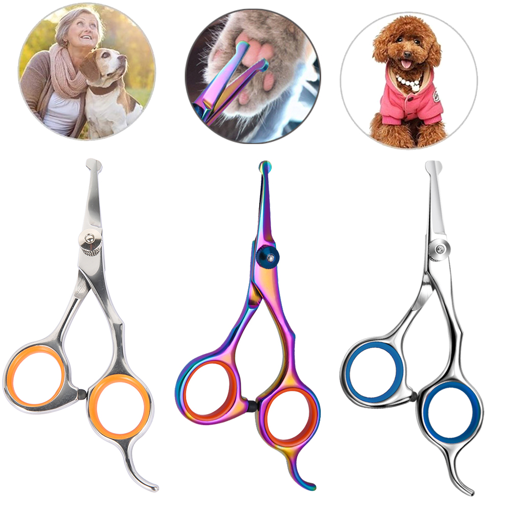 Grooming Scissors - Güvenli Yuvarlak Başlı Paslanmaz Çelik Evcil