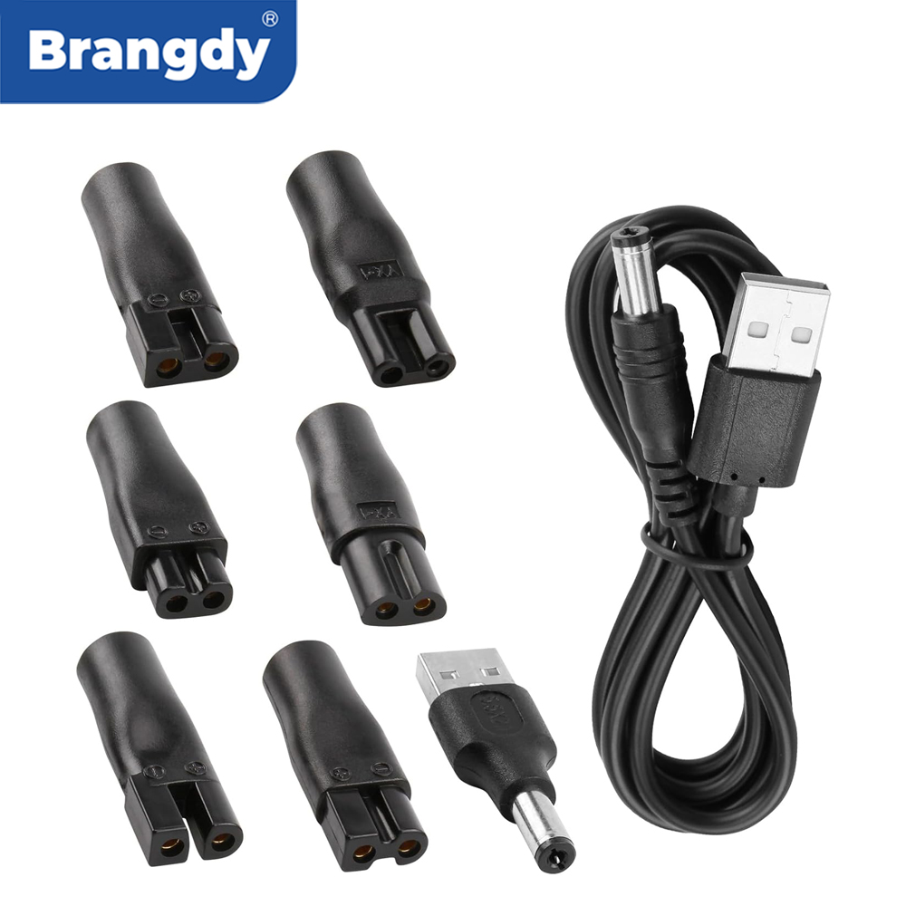 Beard Trimmer - Brangdy 8 adet yedek güç kablosu