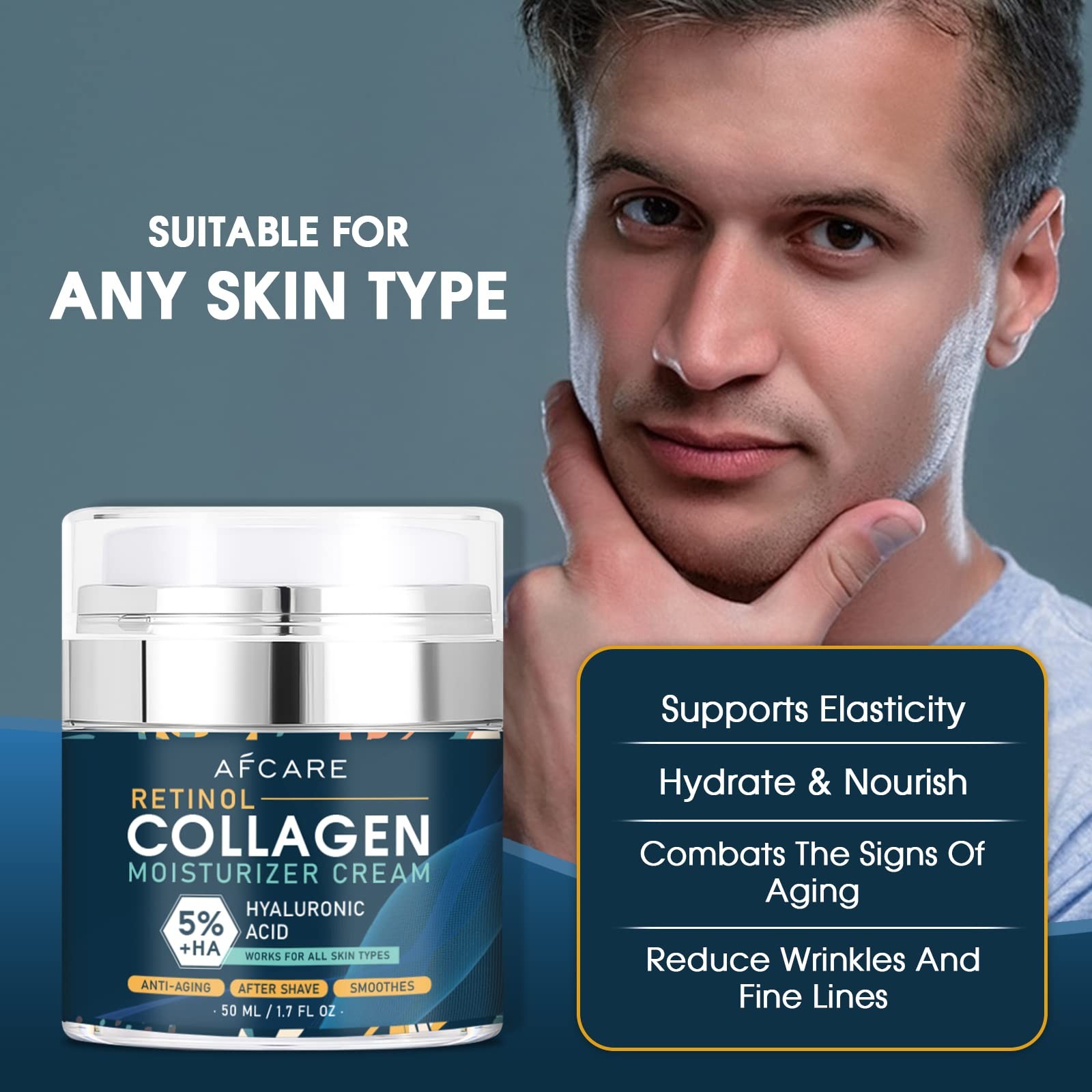 Shaving Cream - Yaşlanma Karşıtı Nemlendirici Krem, Retinol, Kolajen,