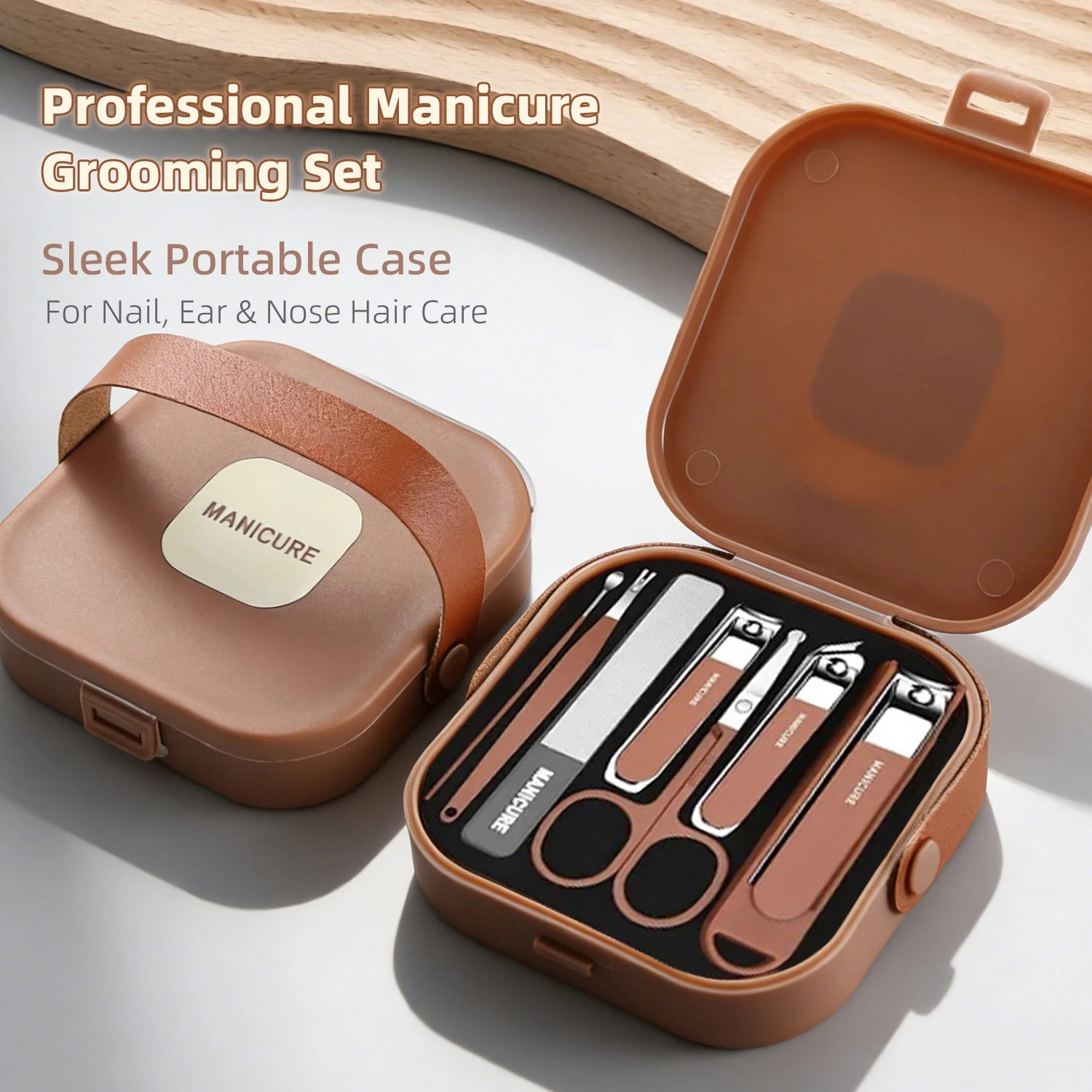 Mens Grooming Travel Kit - Tırnak Bakım Seti Sıçrama Önleyici Manikür