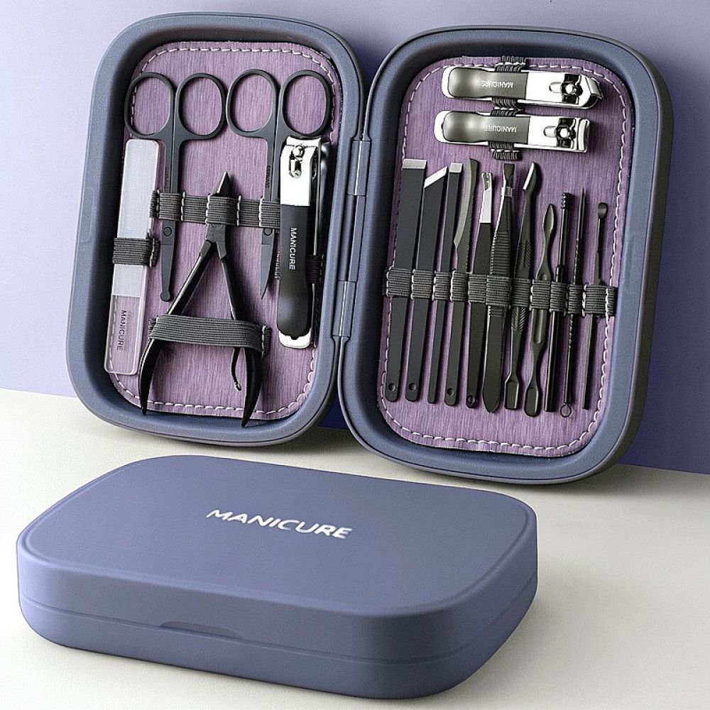 Mens Grooming Travel Kit - Profesyonel Tırnak Makası Seti, Paslanmaz Çelikten