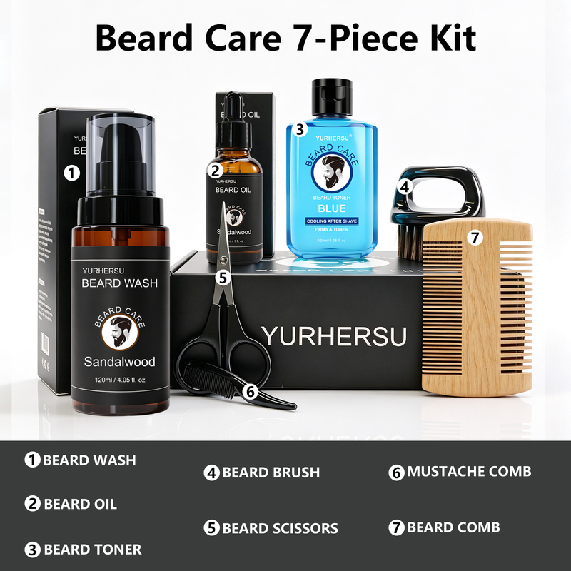Sakal bakım seti (7 parça) - Beard Oil incelemesi ve fiyatı